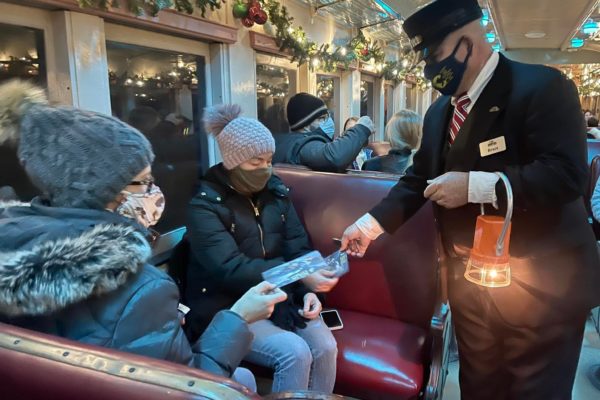 Potomac Eagle, Santa Clause, Christmas Train Ride ticket checking