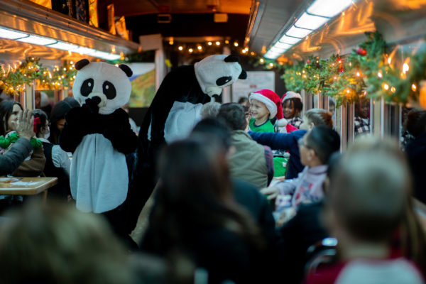 Potomac Eagle, Santa Clause, Christmas Train Ride winter pandas