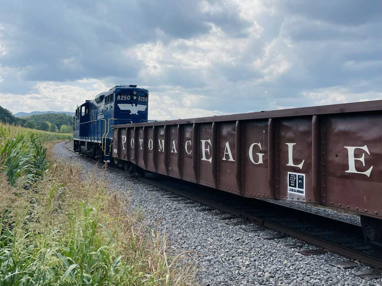 a large long train on a steel track