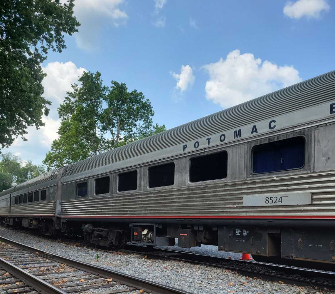 a train on a steel track