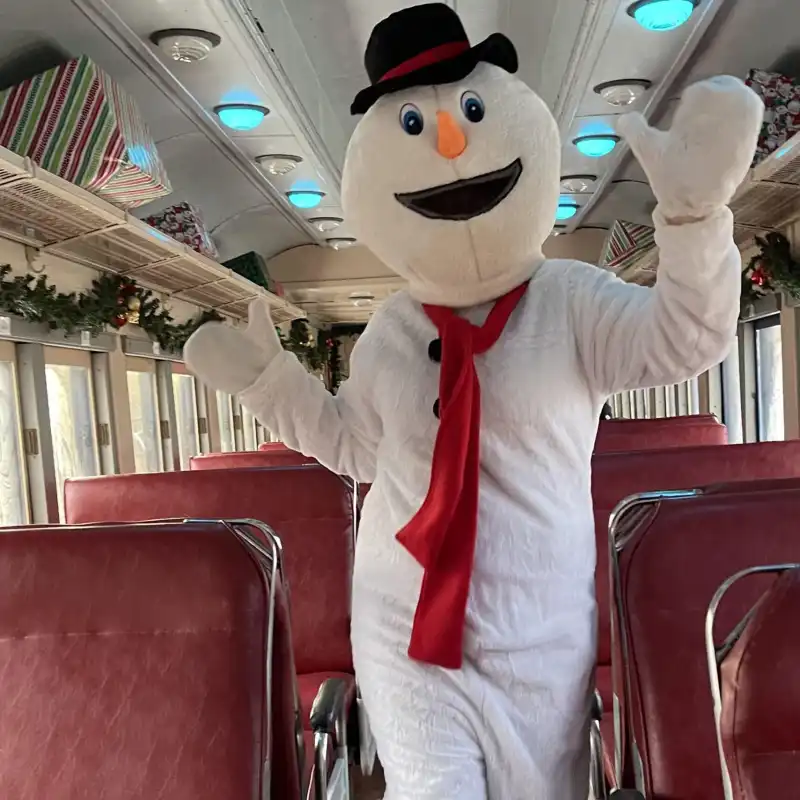 Frosty the snowman dancing through Standard Coach
