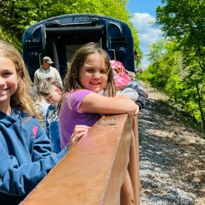Educational group on the gondola car