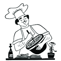 a drawing of a person